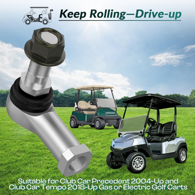 Drive-up Club Car Tie Rod Ends, Club Car Precedent Tie Rod End Set Fits for Club Car Precedent 2004-Up and Tempo 2018-Up Gas or Electric Golf Carts, OEM 102022601 102288301 - Image 2